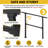Wrought Iron Handrail, Step Handrails For Outdoor Steps Fit 2 To 3 Steps, Adjustable Porch Railing Transitional Rail With Installation Kit For Concrete Steps Or Wooden Stairs (Black)