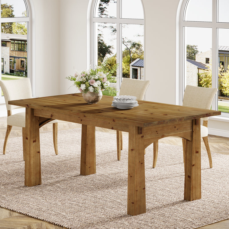 63" Solid Wood Dining Table