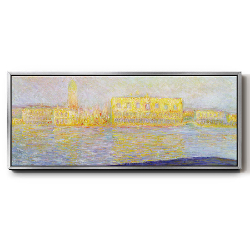 Monet - Toile encadrée 525MONETWC, H 20 po x l 50 po, Argent