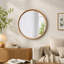 Miroir rond en bois de 100 cm x 7,5 cm (39,4 po x 3 po), miroir mural décoratif