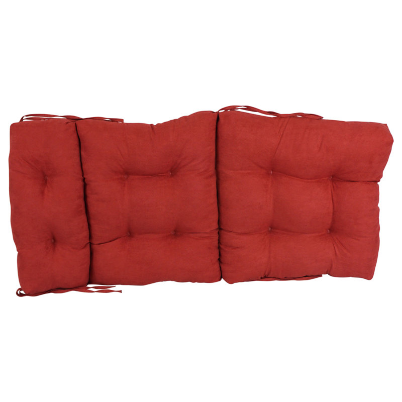 Coussin de siège / dossier en microsuède, L 22 po x P 45 po, Rouge cardinal