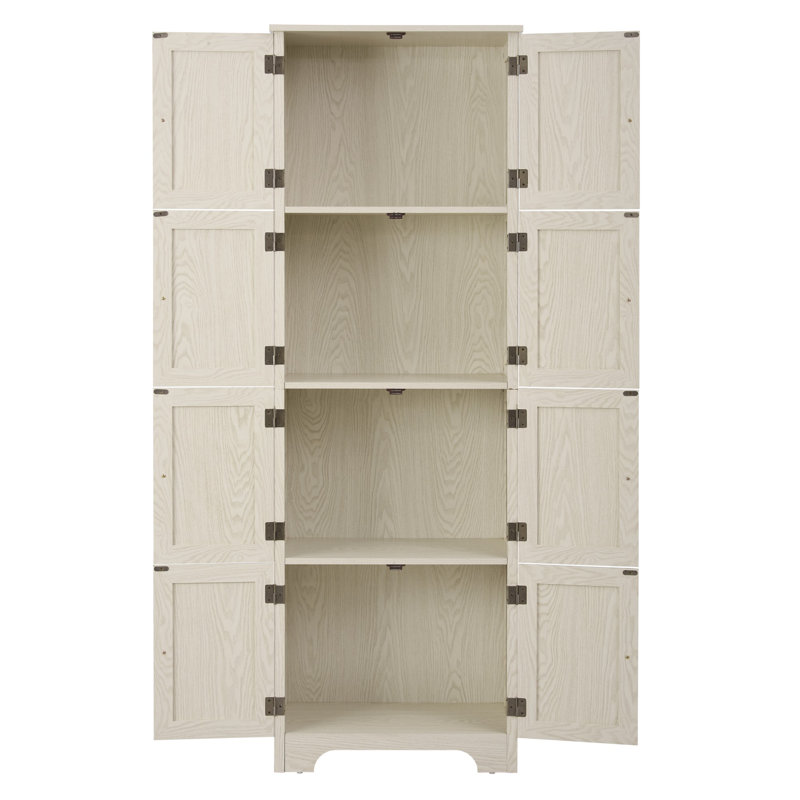 Armoire de rangement minimaliste, bibliothèque, armoire de rangement autoportante, Blanc