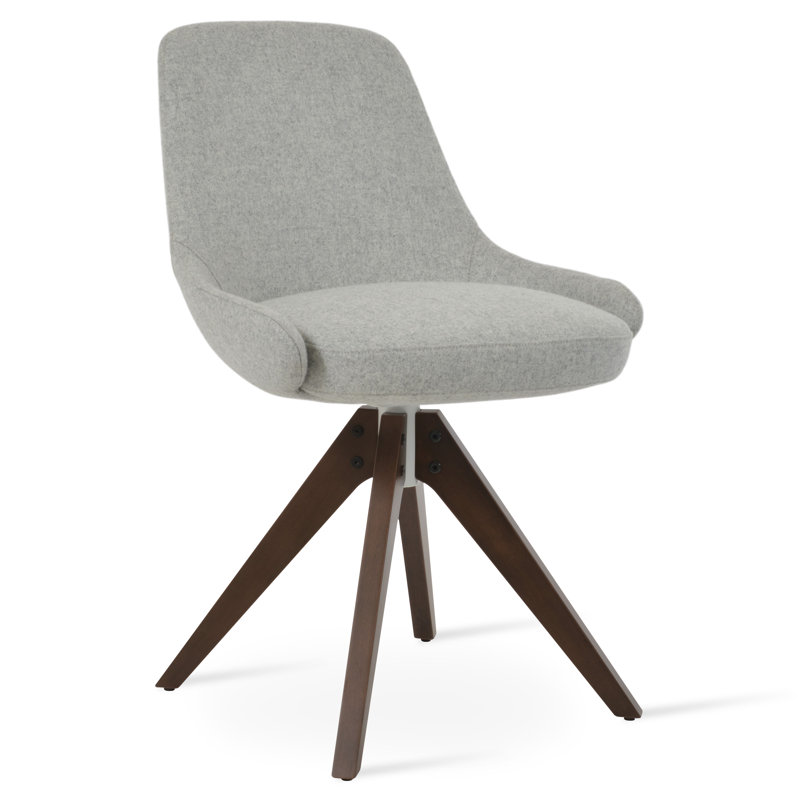 Fauteuil en bois en pyramide de regard, Gris foncé
