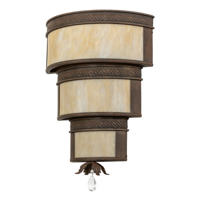 18" Wide Rope Trimmed Cilindro Wall Sconce