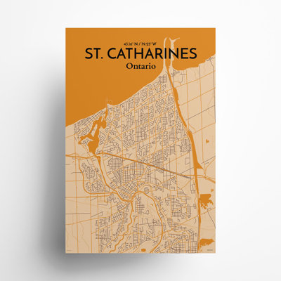 St. Catharines City Map, impression