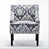 Black/White Print Microfiber/Microsuede
