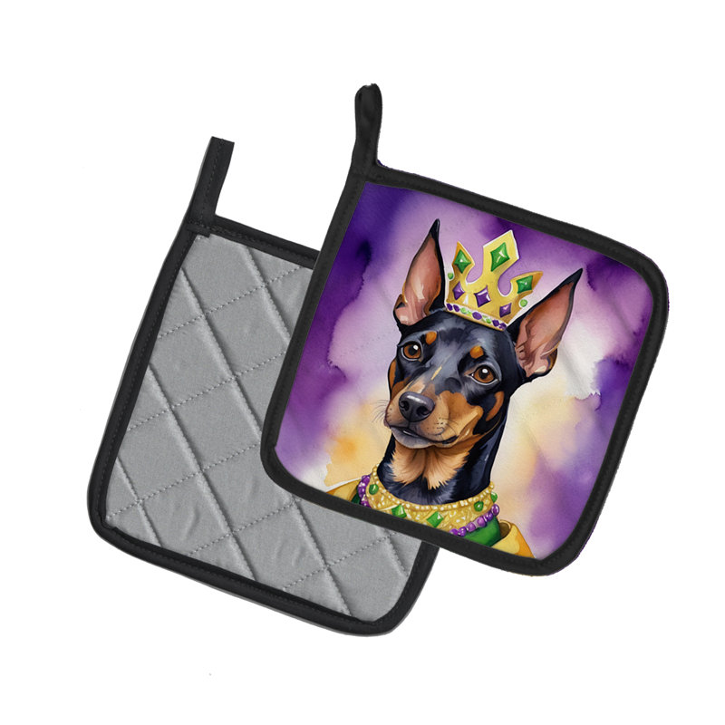 Paire de poignées Manchester Terrier King of Mardi Gras