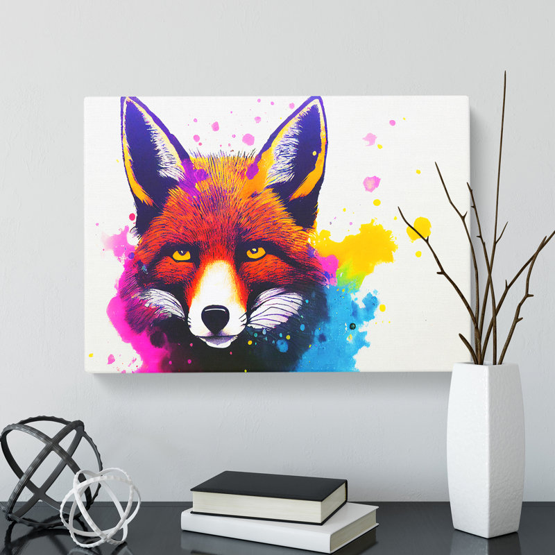 Fox Splash Vol.3 Abstract - Wrapped Canvas, 40cm H x 60cm W x 3cm D