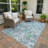 Machine Washable Indoor/Outdoor Raemoore ACN2403 Floral Rug-1610104605