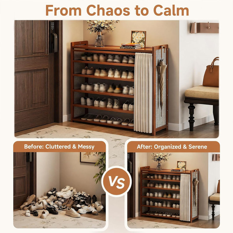 Shoe Storage Rack 25 Pair Shoe Storage Cabinet