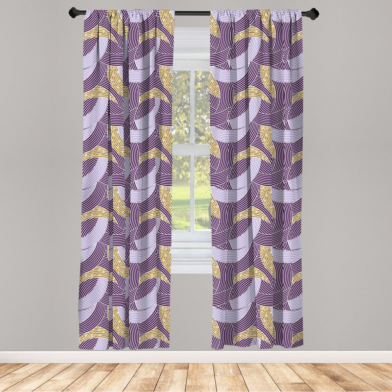 Semi-Sheer Rod Pocket Curtain Panels, 28" x 84"