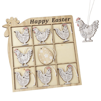 Happy Easter Cockerel Hangers Set