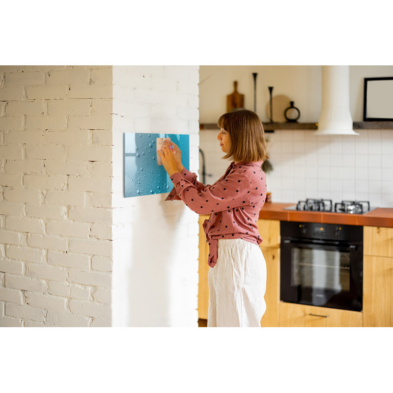 Magnetic Memo Board Whiteboard - 60 x 40 cm - Includes Marker and Magnets - Drops of water