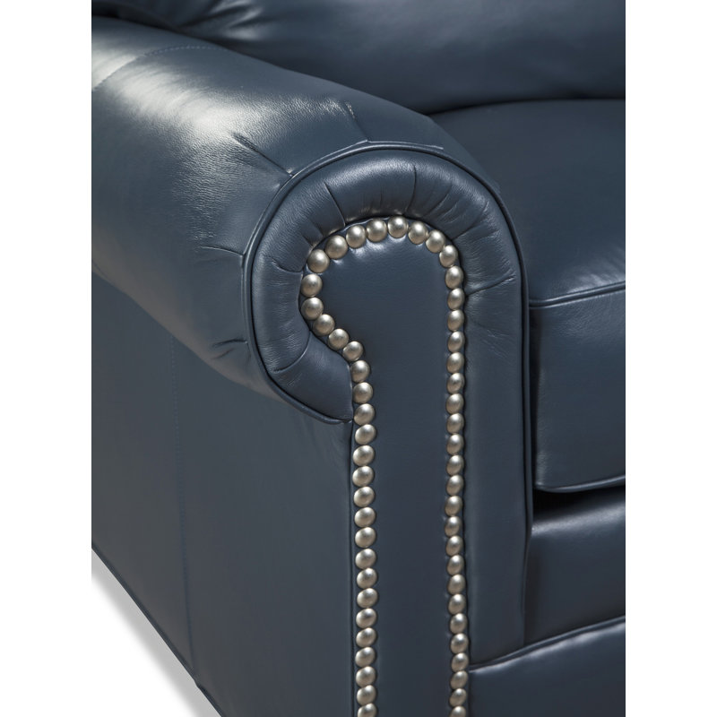 Copola Sofa, Blue Genuine Leather