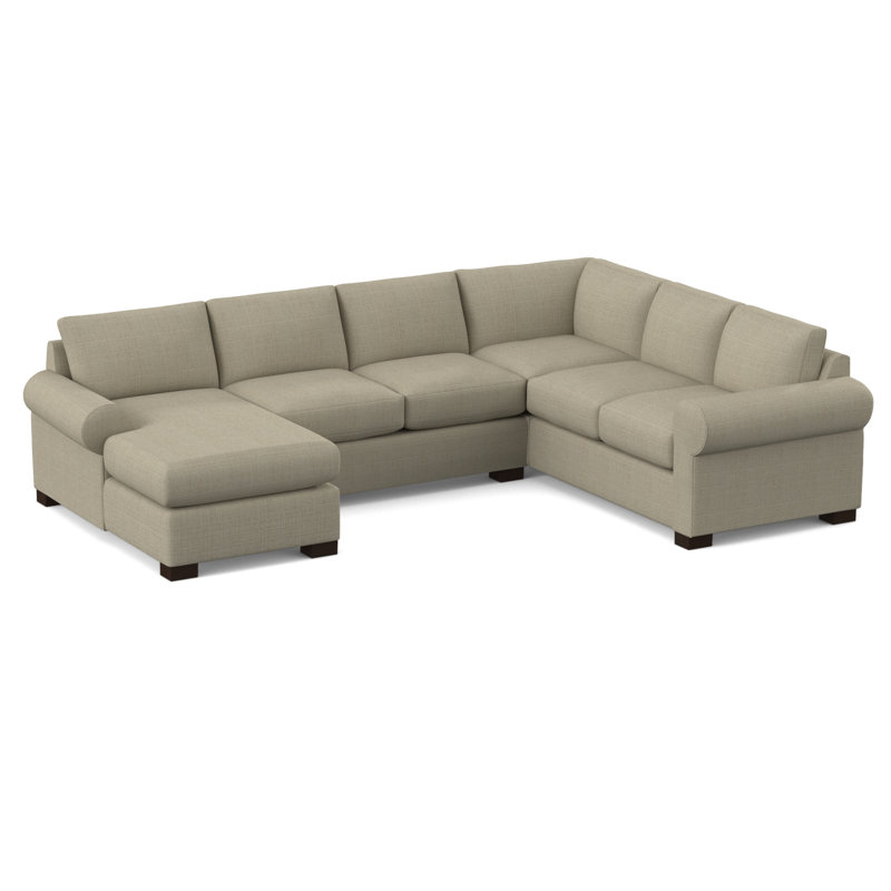 140" Wide Right Hand Facing Corner Sectional, Kanji Putty
