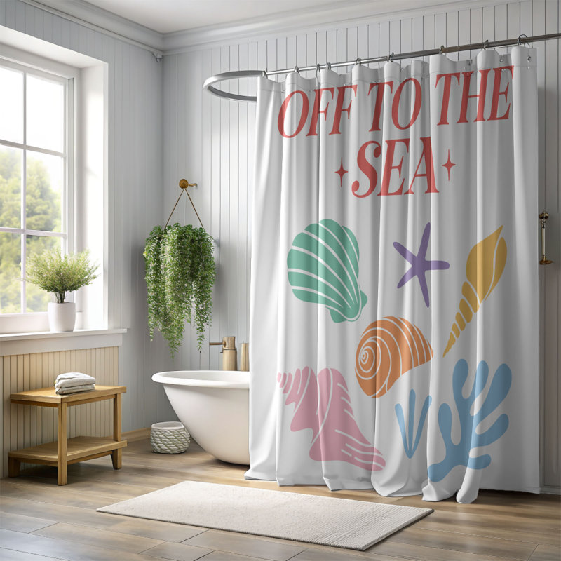 Quaniece Shower Curtain, H 74 po x l 71 po