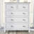 White Solid Wood 5 Pieces Bedroom Sets(Bed+Nightstand*2+Chest+Dresser)-1342585094