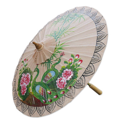 Sculpture parasol de jardin peacock Nazifa