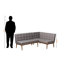 Ensemble de 2 banquettes de coin-repas en tissu gris Tomball H 31,39 po x l 53,25 po x P 26,16 po