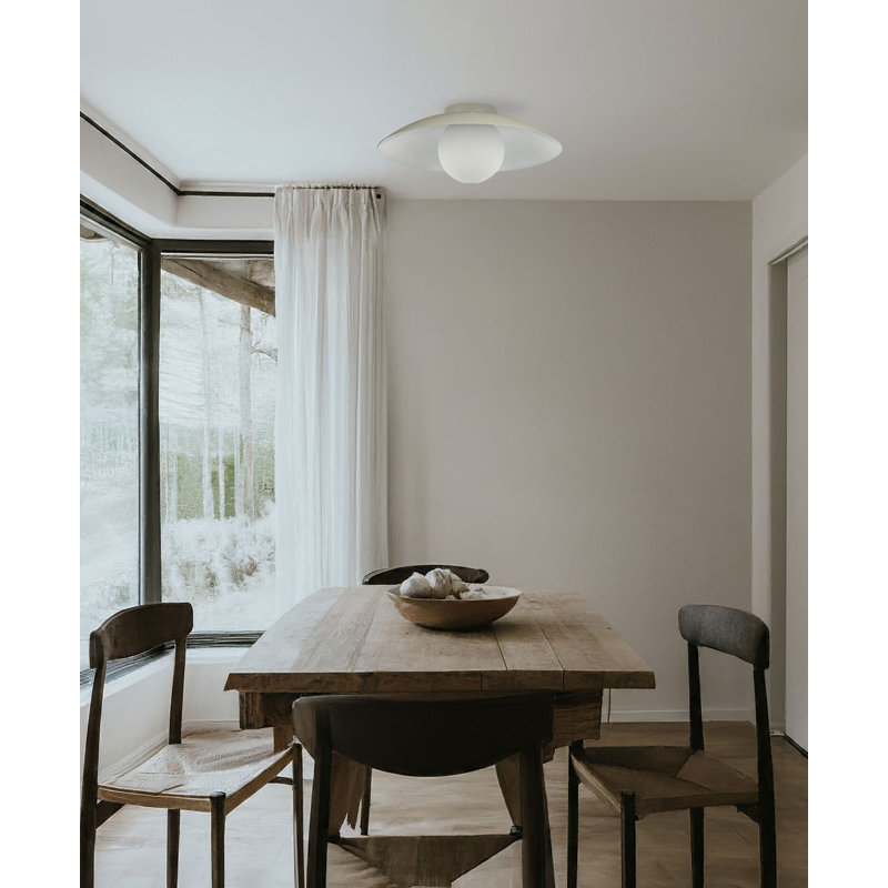 Olivia 1 Light Flush Mount - Matte Beige