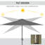 270cm Lighted Tilt Market Parasol-60643820
