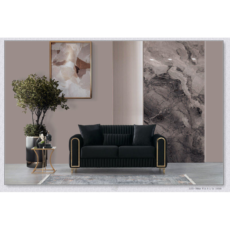 Causeuse convertible en tissu de velours Melody