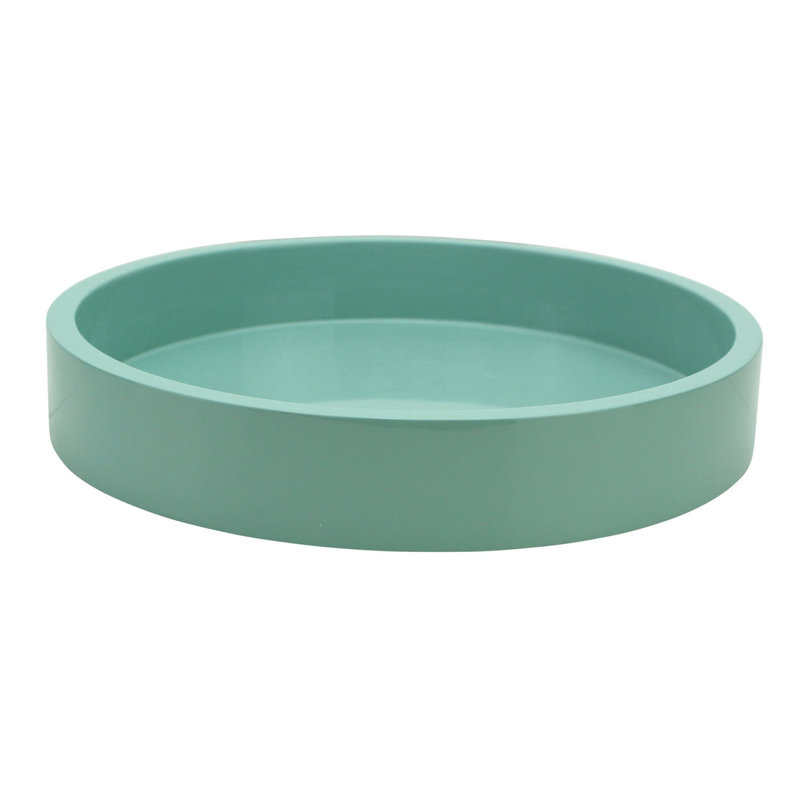 Enamel / Lacquer Tray, 8.5" H x 8.5" W x 2.36" D, Blue