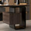 Bureau à 2 tiroirs brun noisette + bois massif courbé noir + acrylique + fer-52475287-52475285
