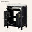 Ensemble de meuble-lavabo 24 po avec lavabo en céramique, meuble-lavabo peu encombrant - l 24 po x P 18 po x H 34 po, 2 portes à fermeture en douceur