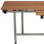 Banc de douche 30 po mural brun en teck rectangulaire avec pieds