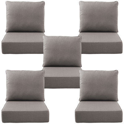 Allo 24"X22"X6" Patio Thick Cushions & Pillows Set - Deep Seat Indoor/Outdoor Water & Fade Resistant