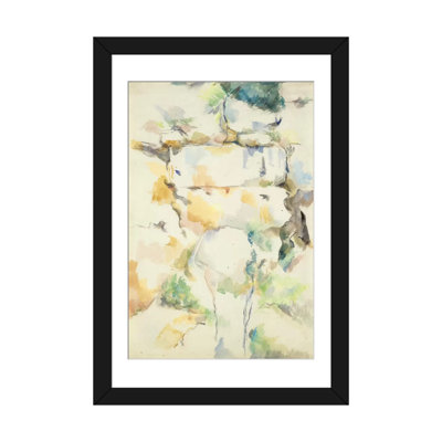 "rochers pres des grottes au-dessus de chateau noir (rochers a bibemus) 1895-1900" par paul cezanne, reproduction d’art sur toile