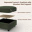 Canapé-lit modulaire rembourré avec rangement vert-906433891