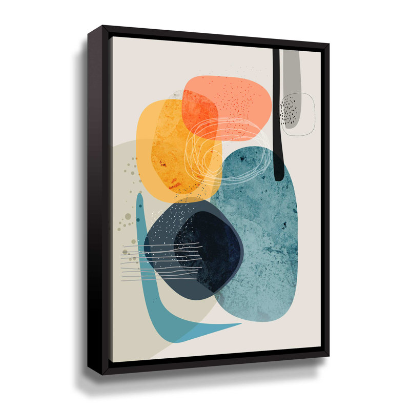 Rock Duos 2 - Impression sur toile, Cadre noir, H 18 po x l 14 po x P 2 po