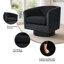 Velvet Upholstered Swivel Barrel Chair-254671553