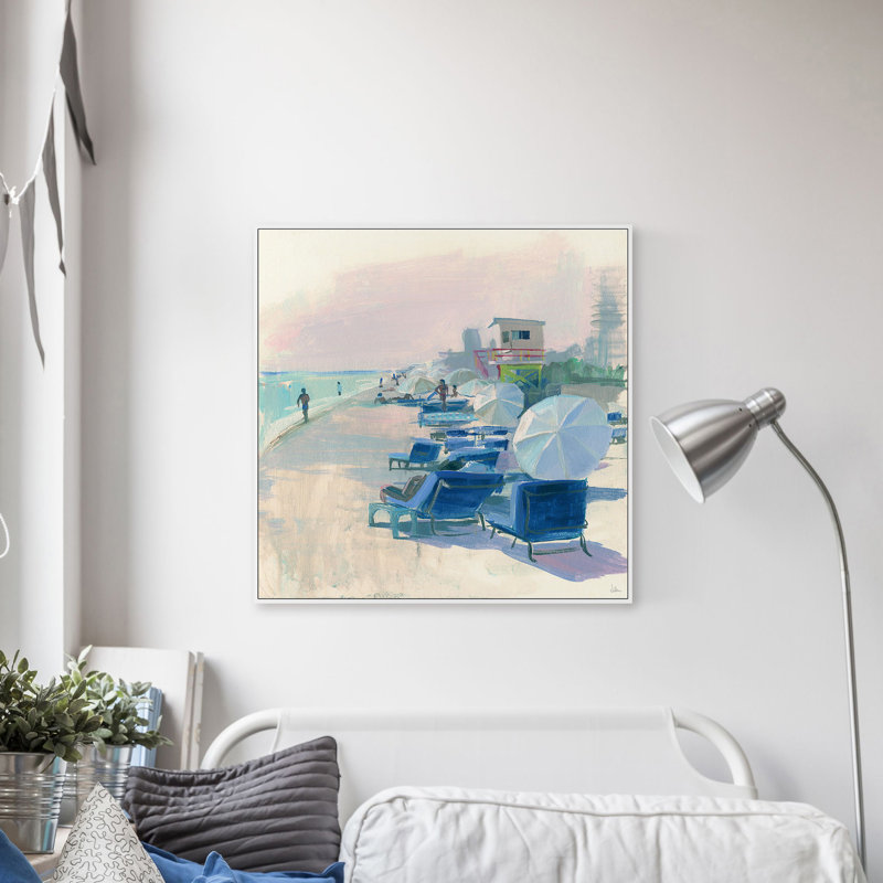 « beach détente »-impression, H 16 po x l 16 po x P 1,5 po, Toile tendue