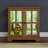 Classic Antique Display Cabinet With Oak Color And Adjustable Shelving Remote-controlled Lighting Shelves