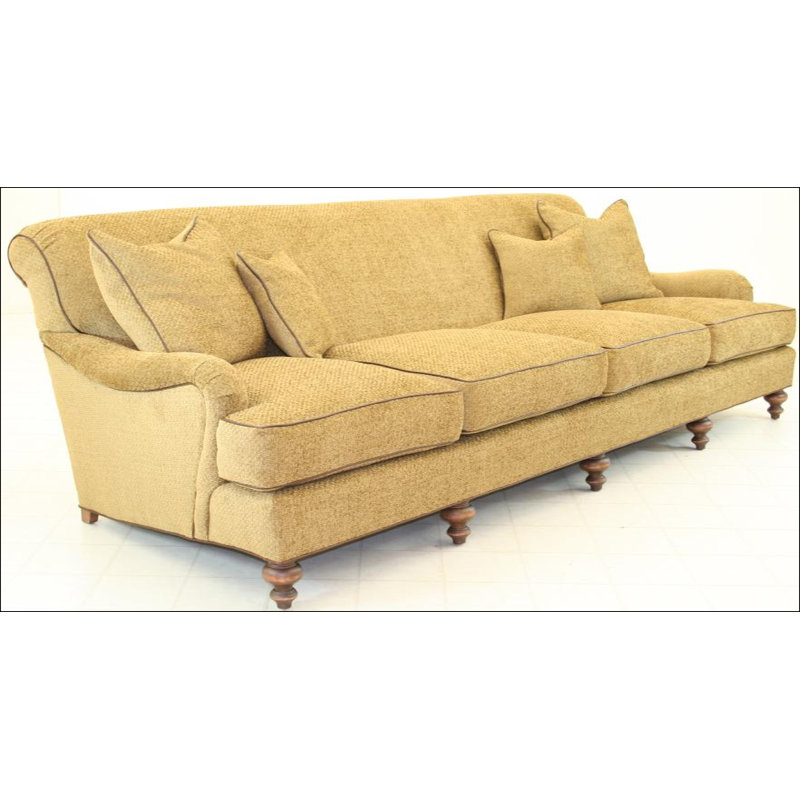 Leather Sofa, Croc Gator Brown, Brushy Bayou