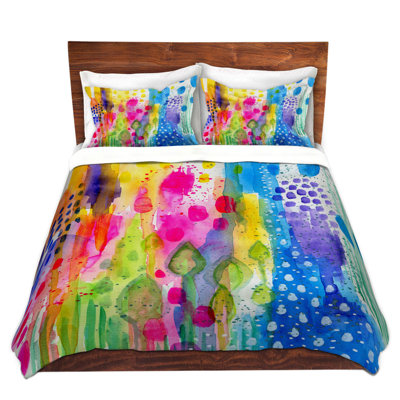 Ensemble de housse de couette simple DiaNoche en microfibre par Robin Mead - Color Play