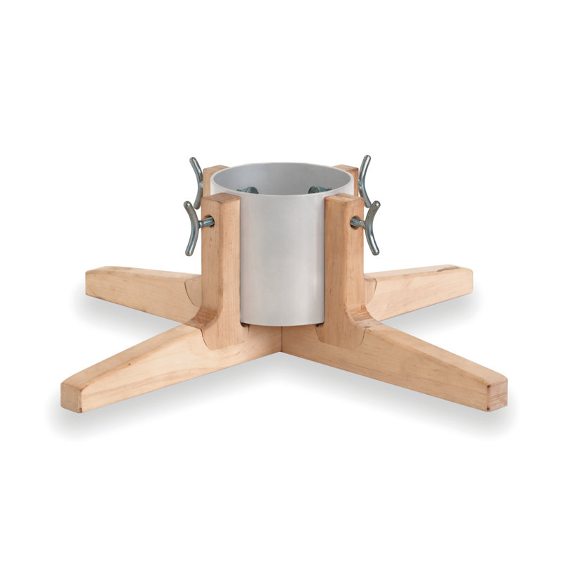 Rustic Live Tree Stand, 7" H x 22" W x 22" D, White