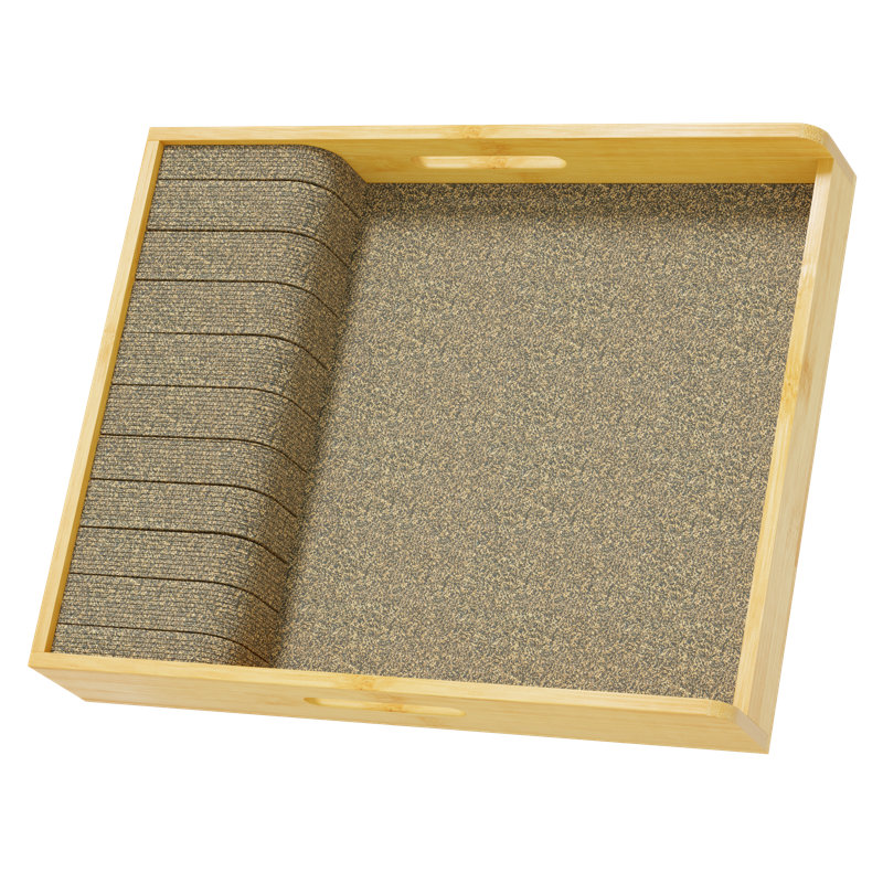 Grand tiroir de rangement pour couteaux en bambou, bloc de rangement dans le tiroir pour couteaux de cuisine, Jaune
