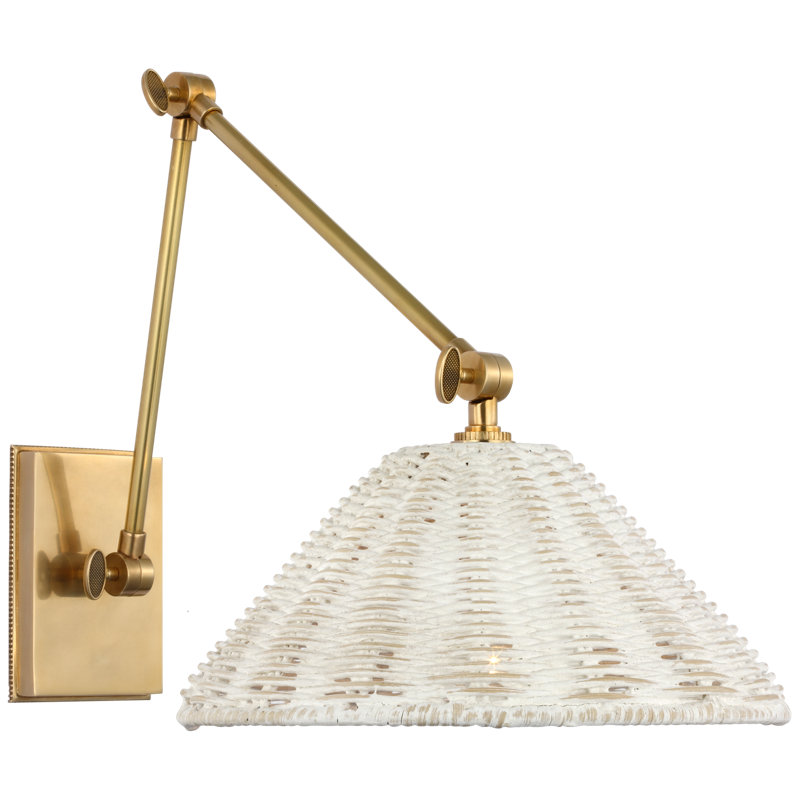 Wimberley 1 - Light Swing Arm, White, Soft Brass
