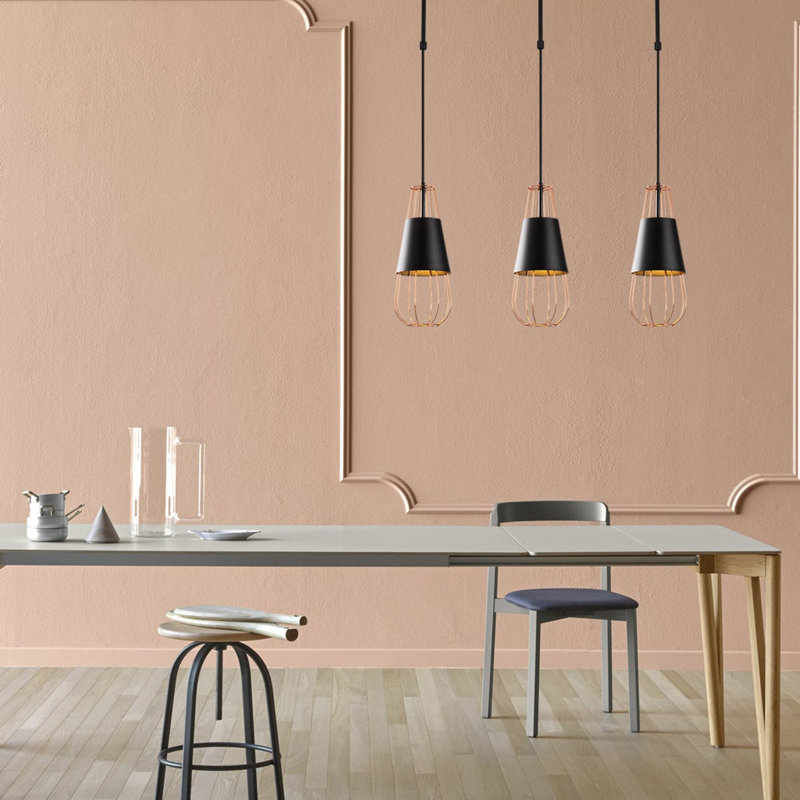Luminaire suspendu géométrique à 3 lumières pour îlot de cuisine Kajol