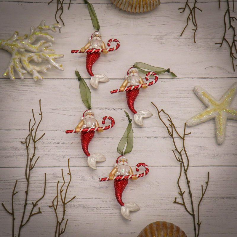 Ensemble de 4 figurines suspendues Père Noël