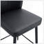 Ensemble de chaises de bar modernes en polyuréthane noir - deux pièces, le dossier a une conception verticale et lisse. Convient pour un placement dans les bars, les salons-1105052082-1105052083