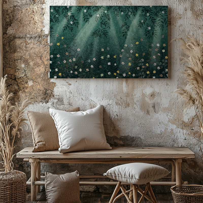Reproduction d'art sur toile, "Jungle", toile de fond verte, H 30 po x l 40 po