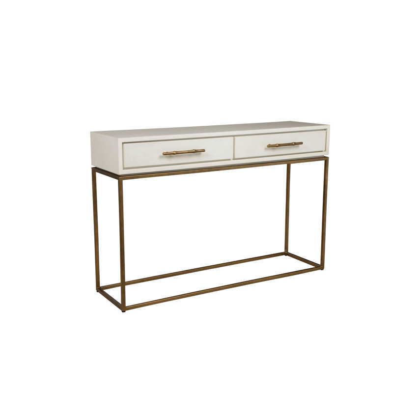 Venissa 55" Wide Mahogany Console Table, Cream