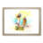 Two Macaw Parrots on a Branch in Abstract - Picture Frame Painting Print-55777703-55777701