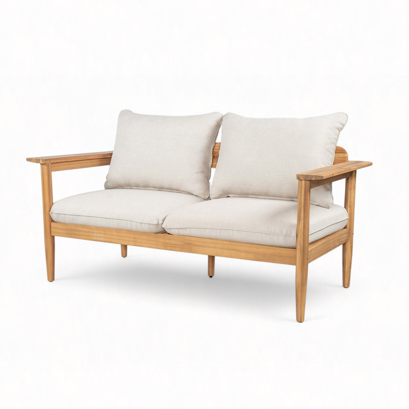 Causeuse d'extérieur en bois d'acacia