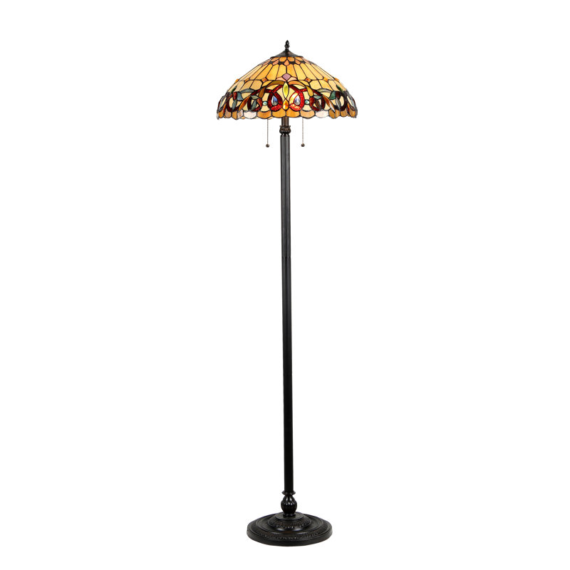 Laurie 65.4'' Red Antique Bronze Traditional Floor Lamp